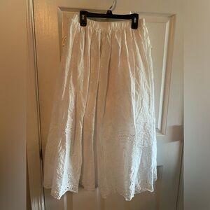 Forever 21 White Smocked Maxi Skirt